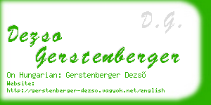 dezso gerstenberger business card